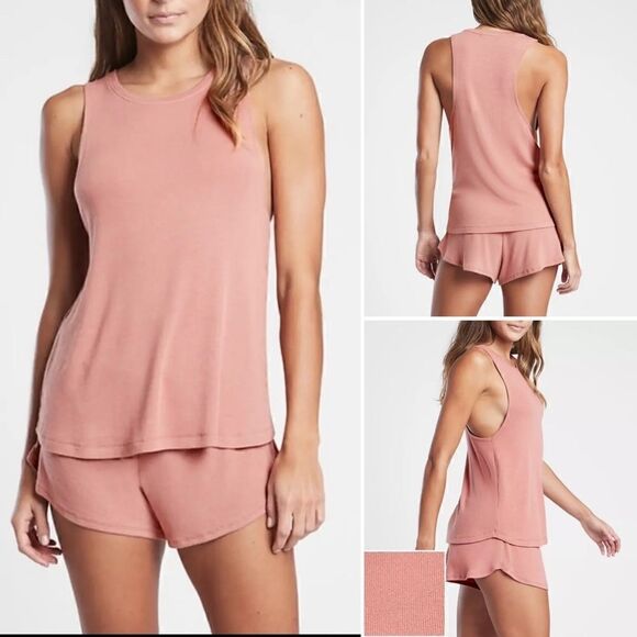 Athleta Well Rested Rib Sleep Shorts Maroon Size Small NWT $34 - Picture 6 of 9